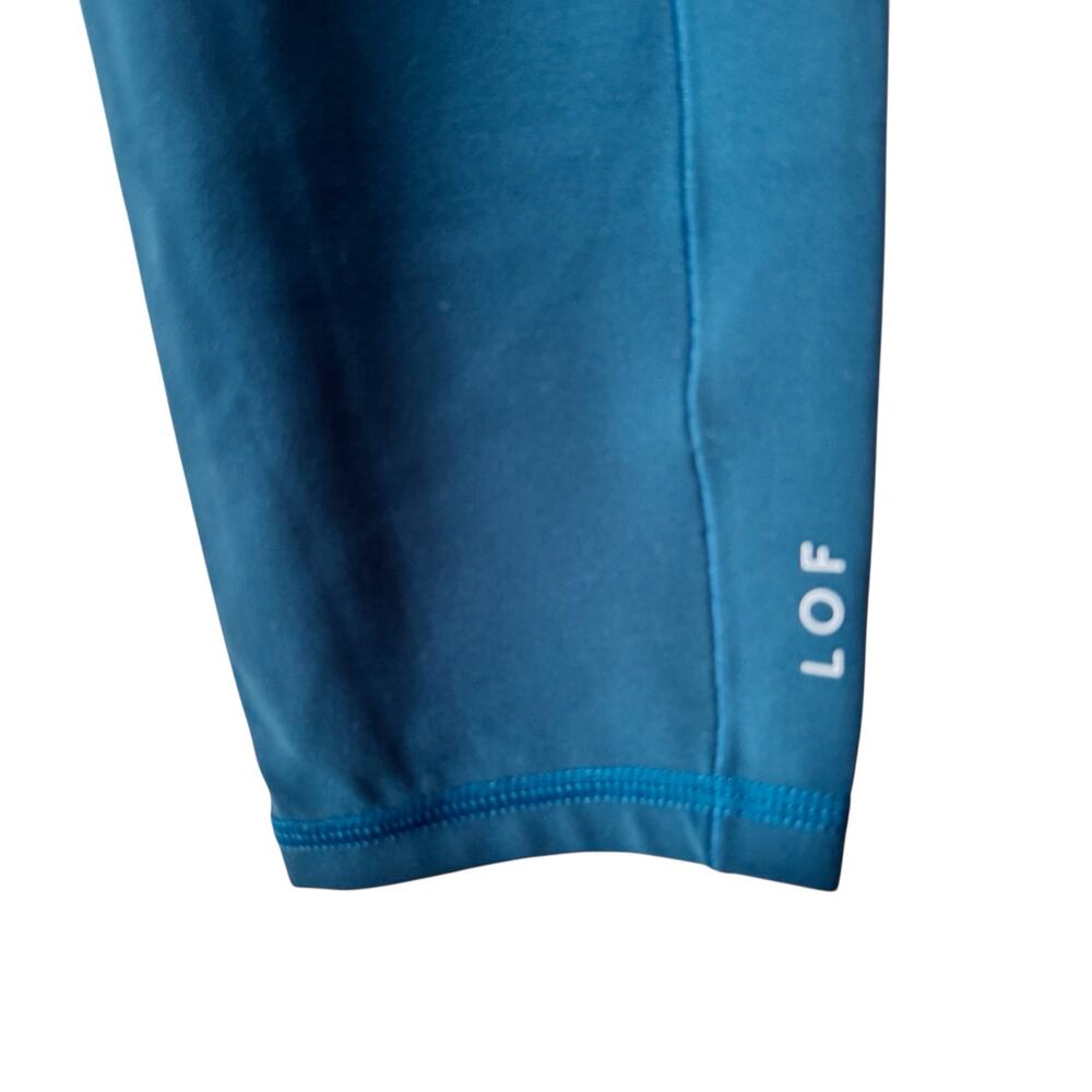 LEFT ON FRIDAY Super Moves Tight Super High Rise , 7/8" LENGTH Deep End (Teal) - Picture 4 of 9